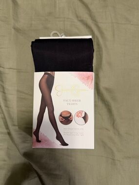 Jessica Simpson Black Faux Sheer Hosiery